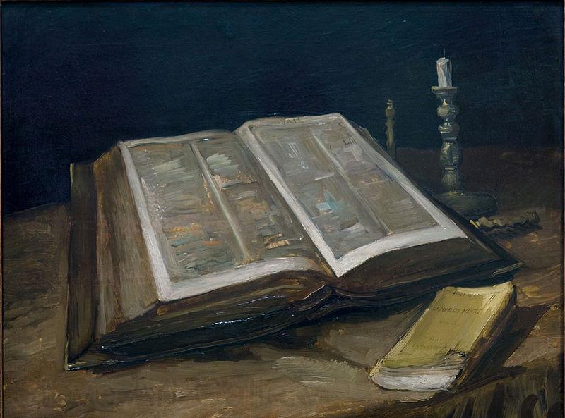 Vincent Van Gogh Stilleven met bijbel Germany oil painting art